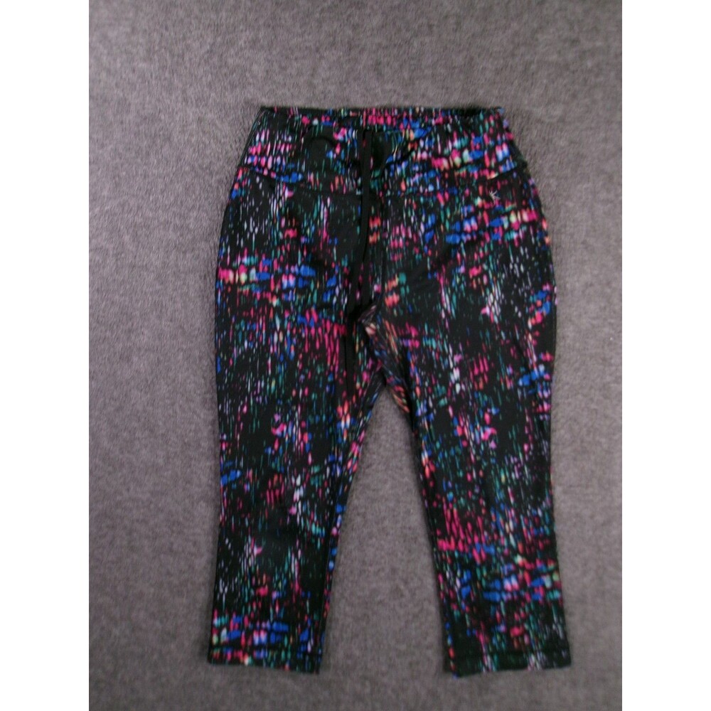 Danskin Now Pants Women Extra Small Abstract Activewear Crop Yoga Running